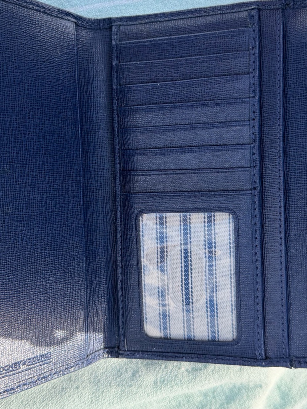 Dooney & Bourke Navy Saffiano Leather Bucket Bag with Matching Wallet - Picture 8 of 10